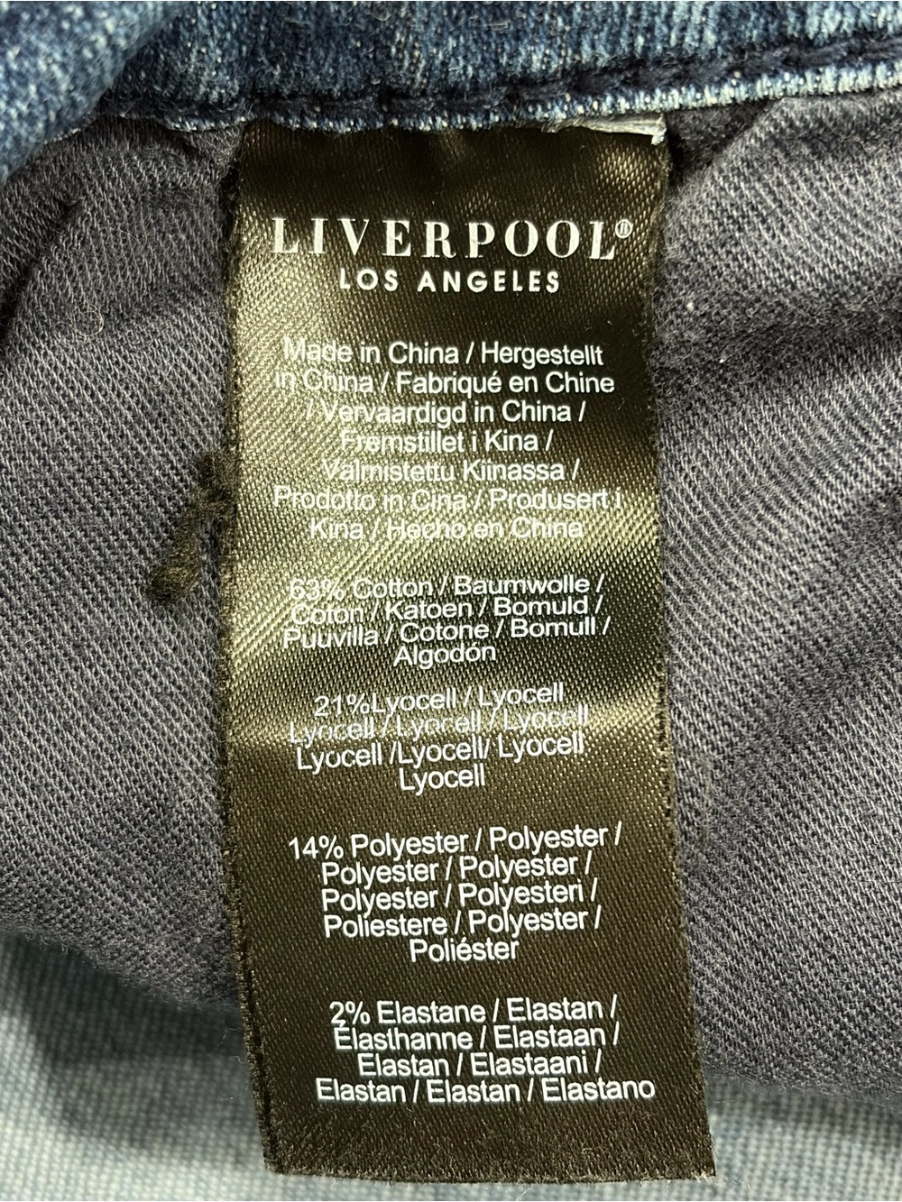 Liverpool Mid-Rise Slight Flare Blue Denim Jeans (16/33) - Picture 3 of 10